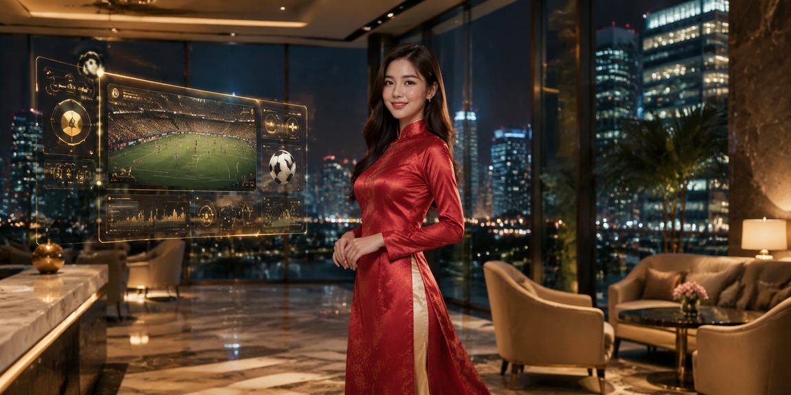 Khán giả Hà Nội trong trang phục áo dài xem trực tiếp trận bóng đá tại sân vận động